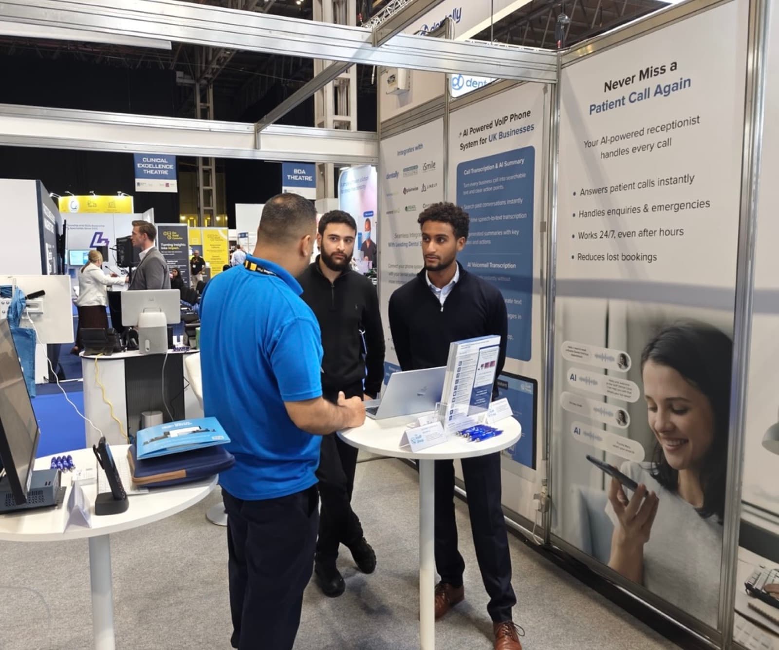 Ahmad and Hashir at the NEC Birmingham Dentistry Show with The VoIP Shop