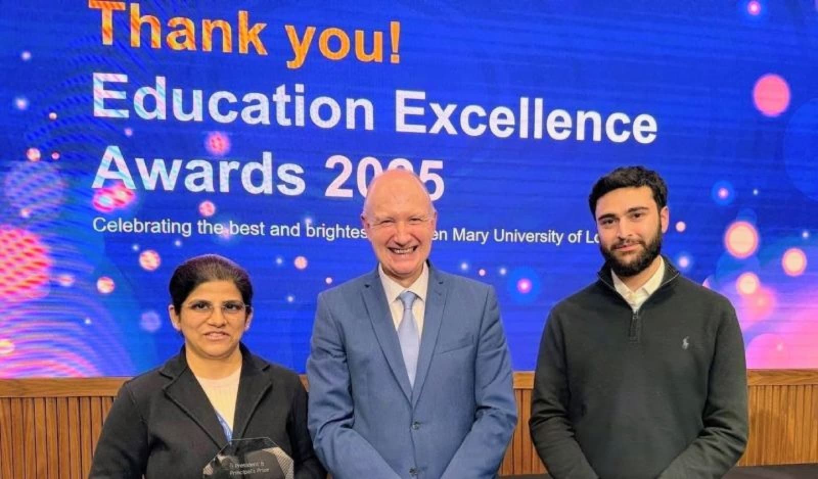 Hashir Hamid receiving research recognition